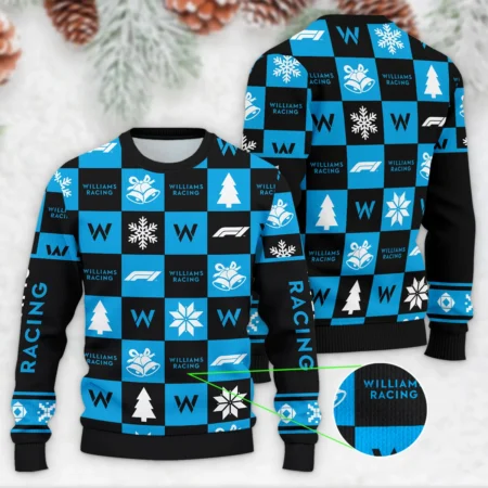 Square Pattern Williams Formula 1 - Ugly Sweater BLVAF1220925A33WIL - Formula Racing Apparel