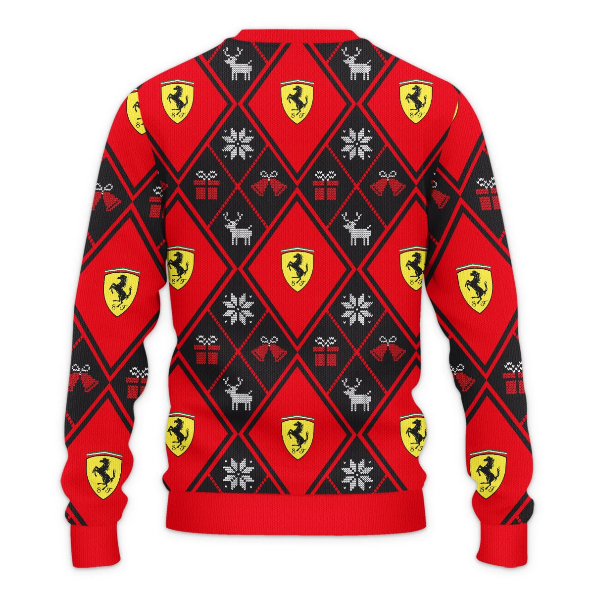 Square Xmas Pattern Ferrari Formula 1 - Ugly Sweater BLVAF1220925A31FRR - Image 3