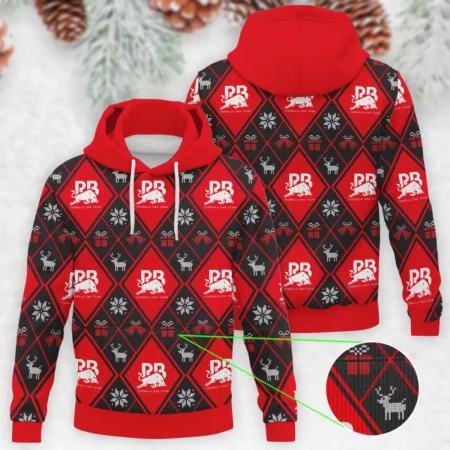 Square Xmas Pattern Racing Bulls Formula 1 - Knitted Hoodie BLVAF12209250A31RAC - F1 Fan Gear