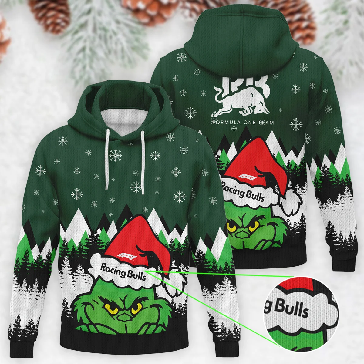 The Grinch Racing Bulls Formula 1 - Knitted Hoodie BLVAF12209250A17RAC