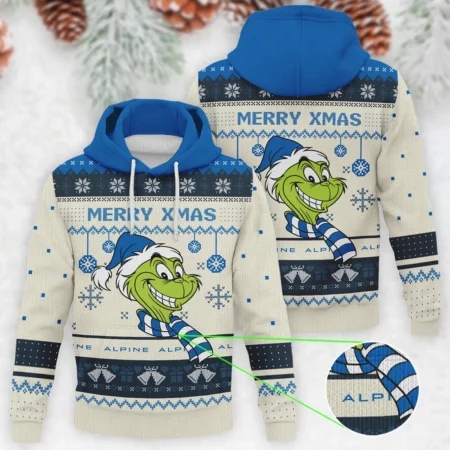 The Grinch x Alpine Formula 1 - Knitted Hoodie BLVAF12209250A13ALP - Racing Lifestyle Clothing