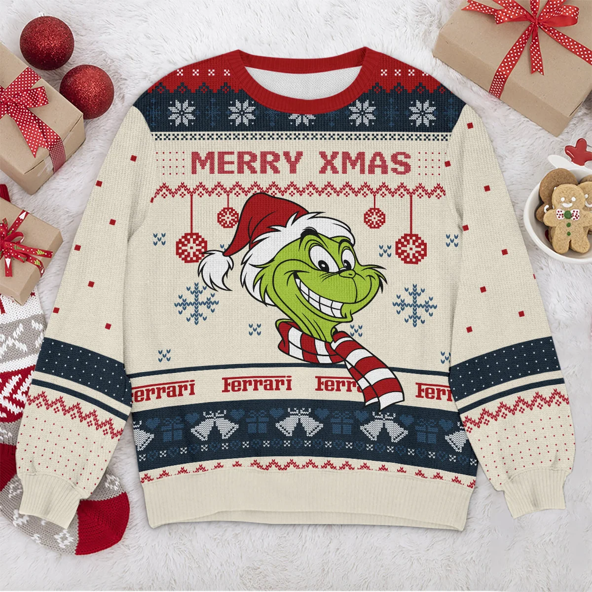 The Grinch x Ferrari Formula 1 - Ugly Sweater BLVAF1220925A13FRR - Image 4