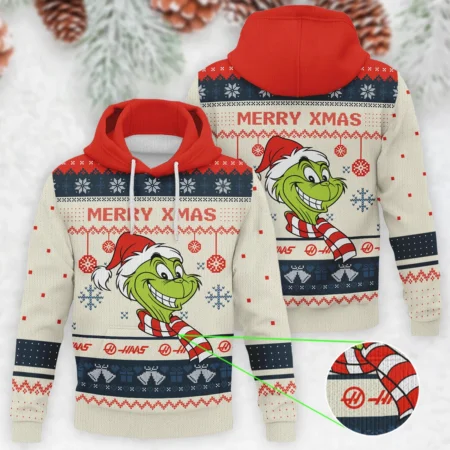 The Grinch x Haas Formula 1 - Knitted Hoodie BLVAF12209250A13HAAS - Motorsport Lifestyle Wear