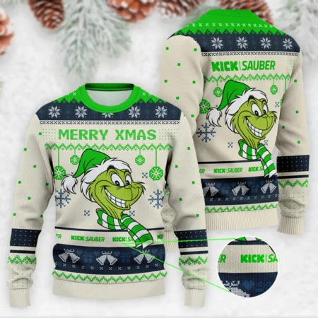The Grinch x Kick Sauber Formula 1 - Ugly Sweater BLVAF1220925A13KS - Racing Lifestyle Clothing