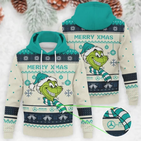 The Grinch x Mercedes Formula 1 - Knitted Hoodie BLVAF12209250A13MER - Race Day Outfit