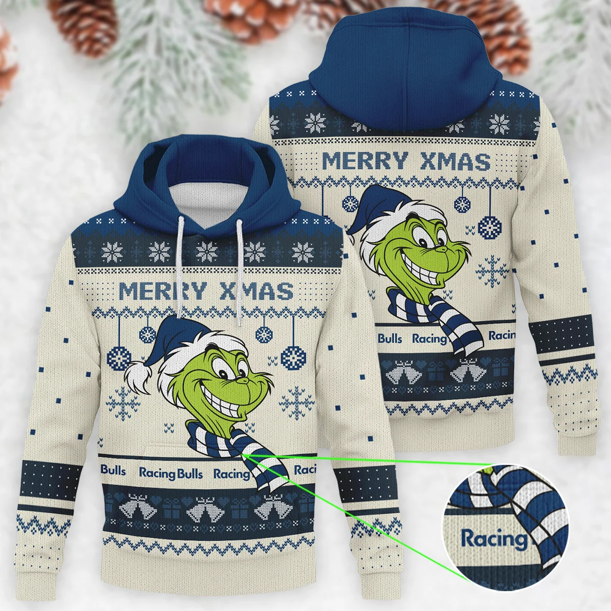 The Grinch x Racing Bulls Formula 1 - Knitted Hoodie BLVAF12209250A13RAC