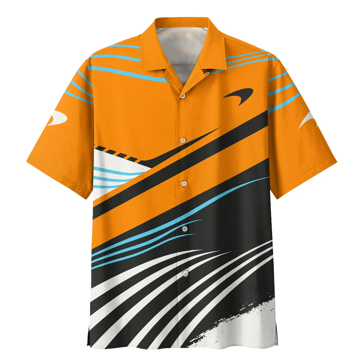 Waves Pattern McLaren F1 Hawaiian Shirt BLF131525A1HW - Image 2