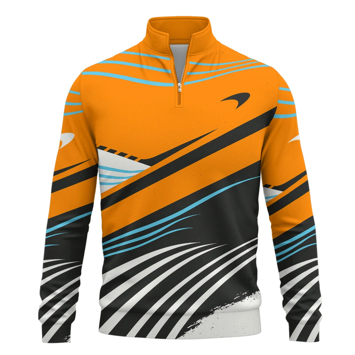 Waves Pattern McLaren F1 Quarter-Zip Sweatshirt BLF131525A1QZS - Image 2
