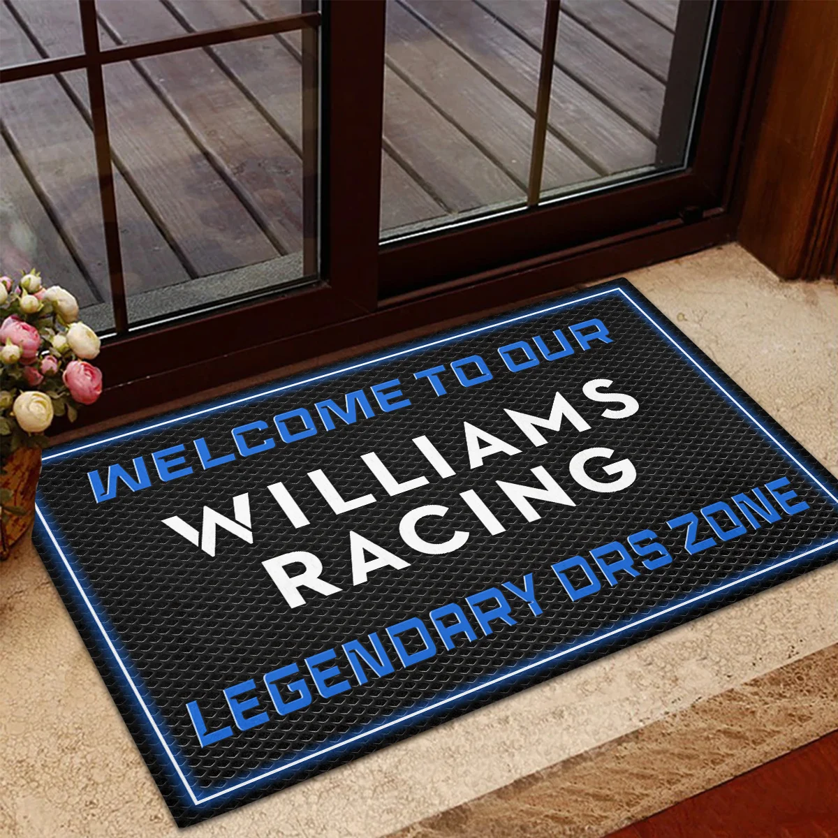 Welcome To Legendary DRS Zone Williams F1 Rubber Base Doormat - All Over Print BLF1139A6WIL