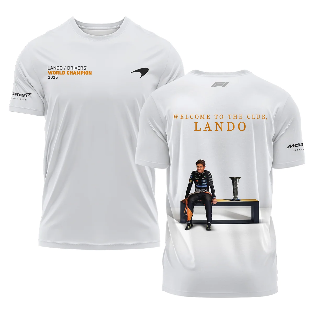 Welcome To The Club Lando Norris McLaren F1 Team T-Shirt BLNRWDCA14TS - Pit Lane Clothing