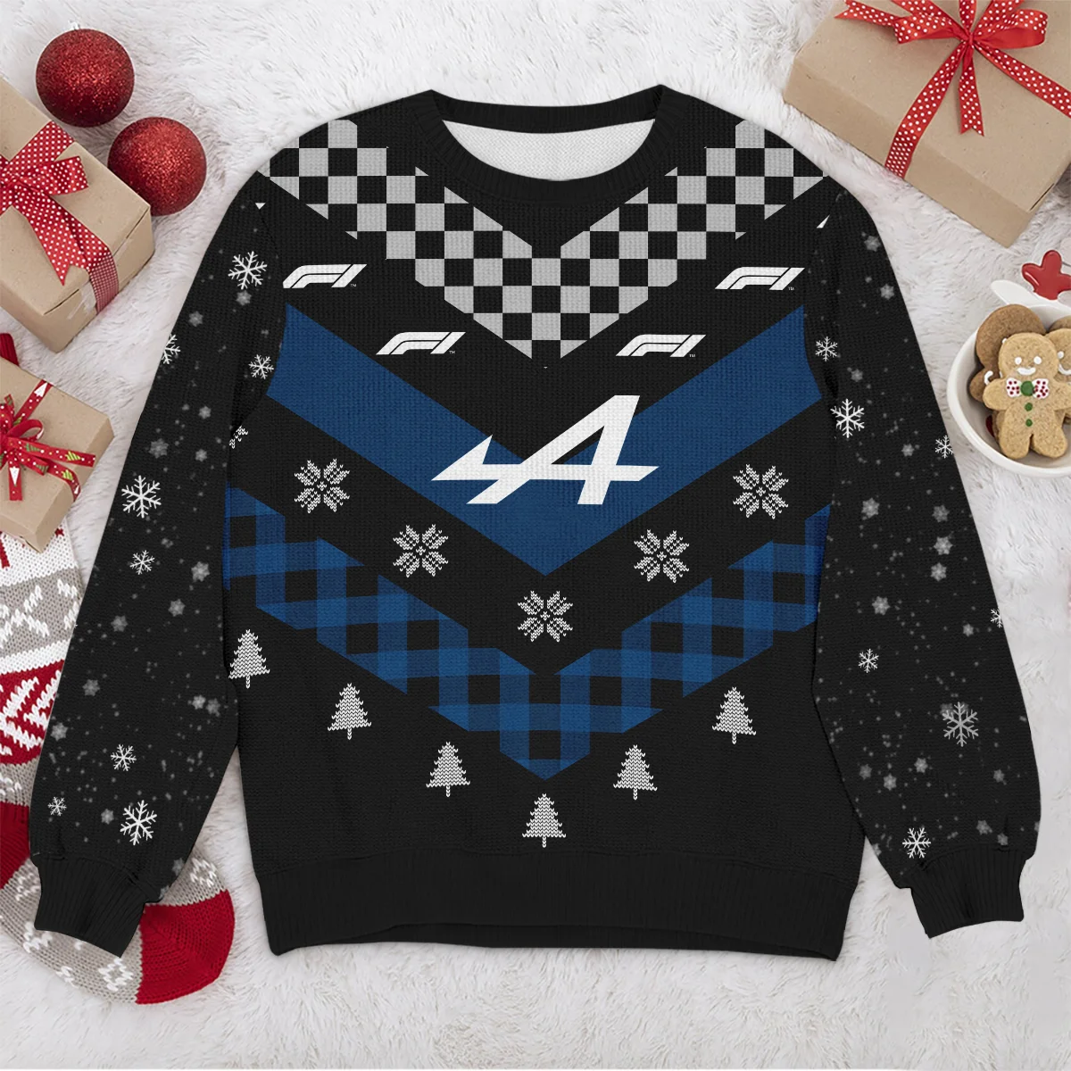 Winter Xmas Pattern Alpine Formula 1 - Ugly Sweater BLVAF1220925A32ALP - Image 4