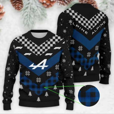 Winter Xmas Pattern Alpine Formula 1 - Ugly Sweater BLVAF1220925A32ALP - Motorsport Lifestyle Wear