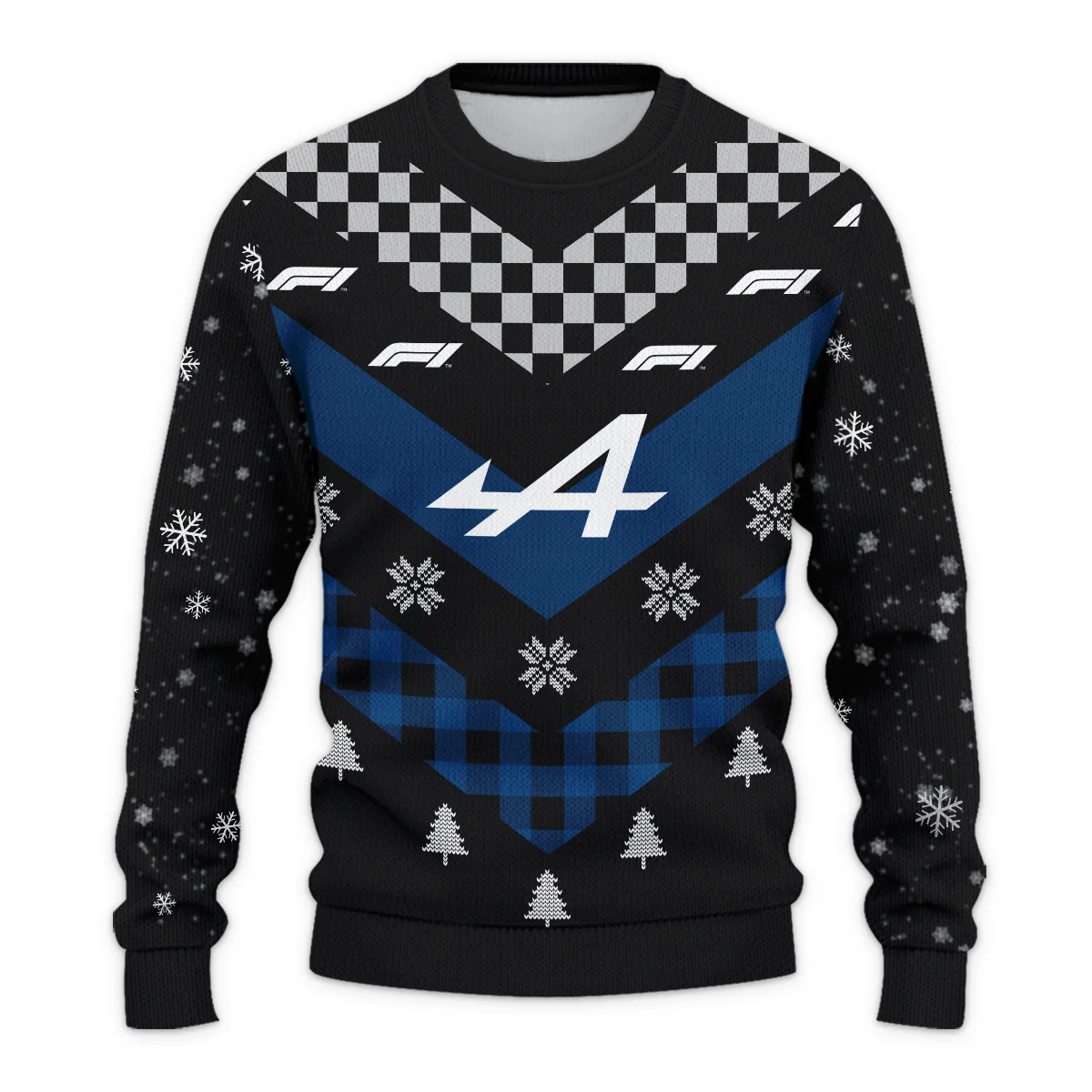 Winter Xmas Pattern Alpine Formula 1 - Ugly Sweater BLVAF1220925A32ALP - Image 2