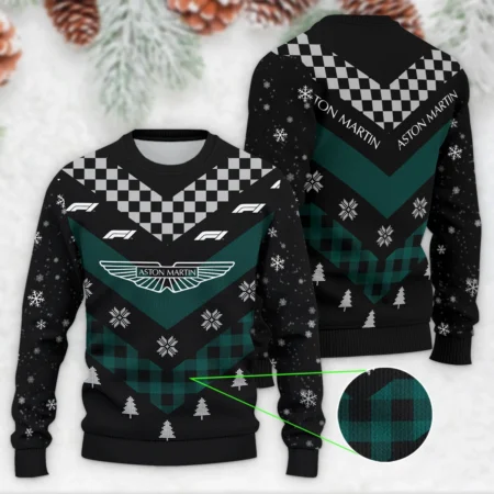 Winter Xmas Pattern Aston Martin Formula 1 - Ugly Sweater BLVAF1220925A32AM - Motorsport Apparel