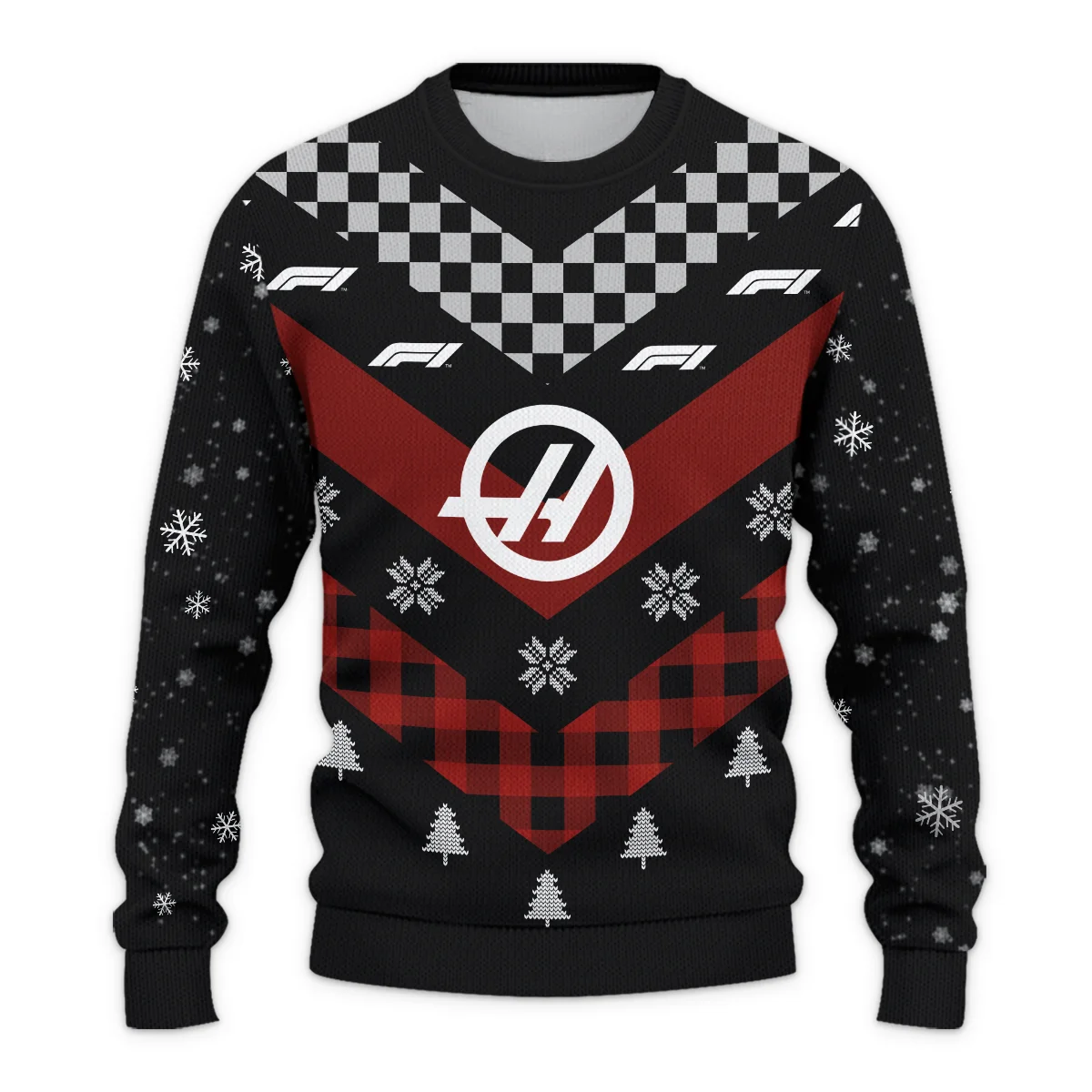 Winter Xmas Pattern Haas Formula 1 - Ugly Sweater BLVAF1220925A32HAAS - Image 2