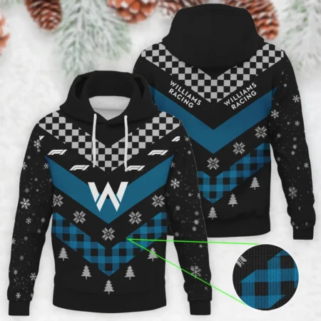 Winter Xmas Pattern Williams Formula 1 - Knitted Hoodie BLVAF12209250A32WIL - Pit Lane Clothing