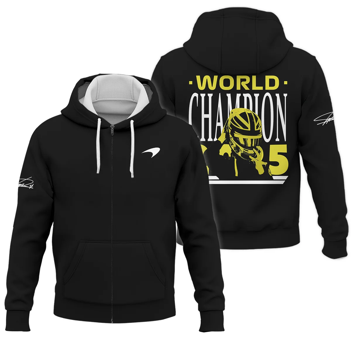 World Champion 2025 Lando Norris McLaren F1 Team Zipper Hoodie BLVALN051225A5ZHD - F1 Fan Gear