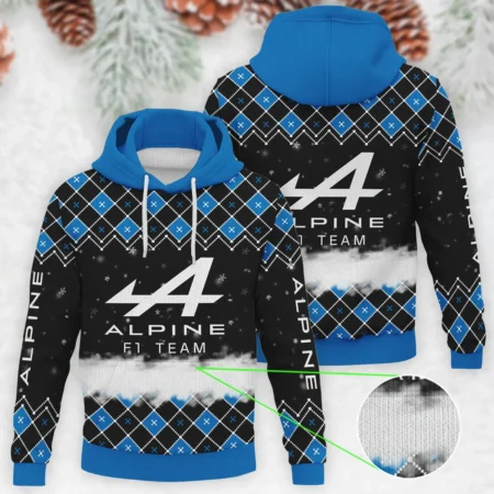 X-Mas Alpine Formula 1 - Knitted Hoodie BLVAF12209250A3ALP - Formula Racing Apparel