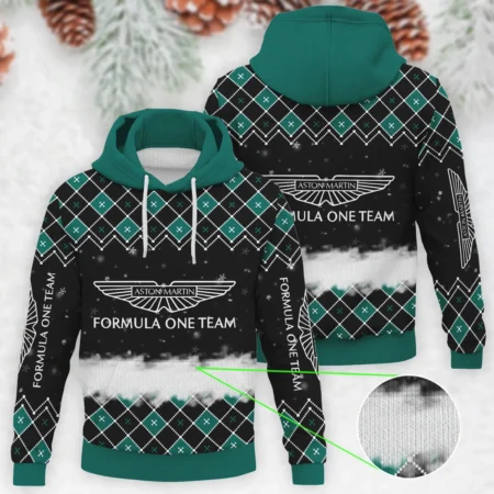 X-Mas Aston Martin Formula 1 - Knitted Hoodie BLVAF12209250A3AM - Motorsport Apparel