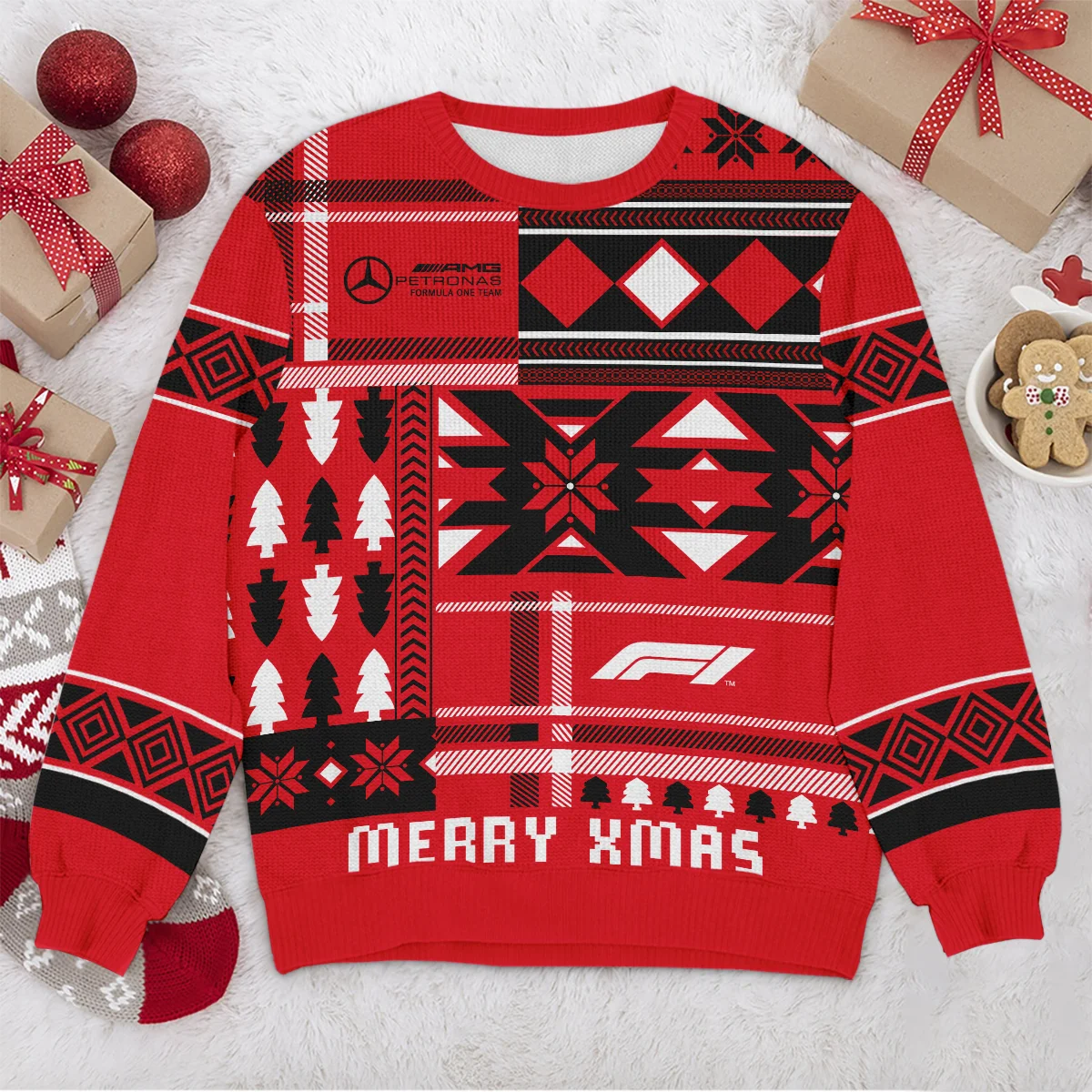 X-Mas Edition Mercedes Formula 1 - Ugly Sweater BLVAF1220925A10MER - Image 4