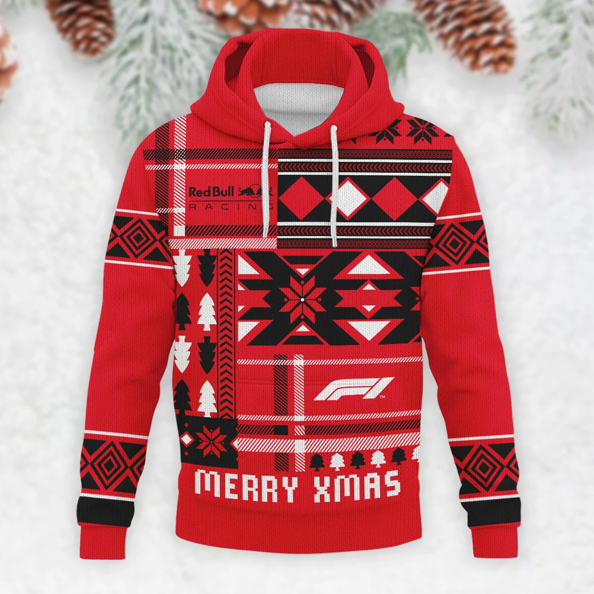 X-Mas Edition Red Bull Racing Formula 1 - Knitted Hoodie BLVAF12209250A10RBR - Image 2
