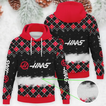 X-Mas Haas Formula 1 - Knitted Hoodie BLVAF12209250A3HAAS - Racing Lifestyle Clothing