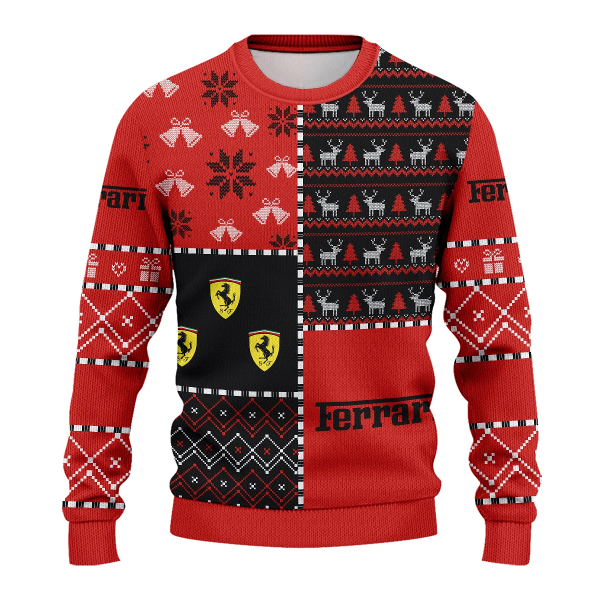 X-Mas Pattern Ferrari Formula 1 - Ugly Sweater BLVAF1220925A2FRR - Image 2
