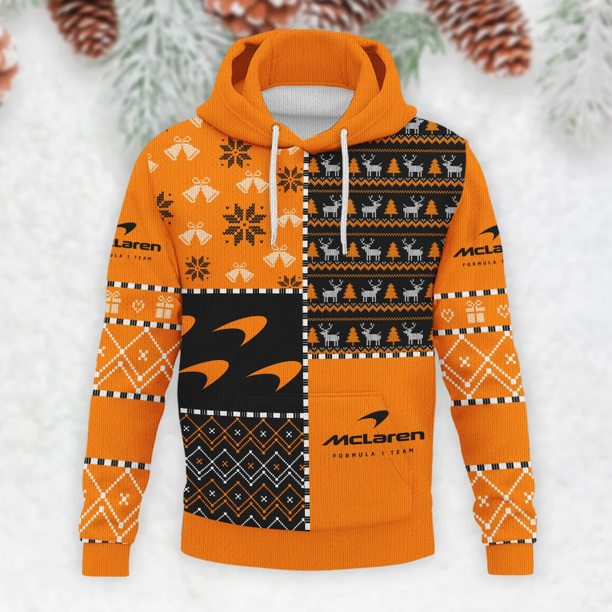 X-Mas Pattern McLaren Formula 1 - Knitted Hoodie BLVAF12209250A2MCL - Image 2