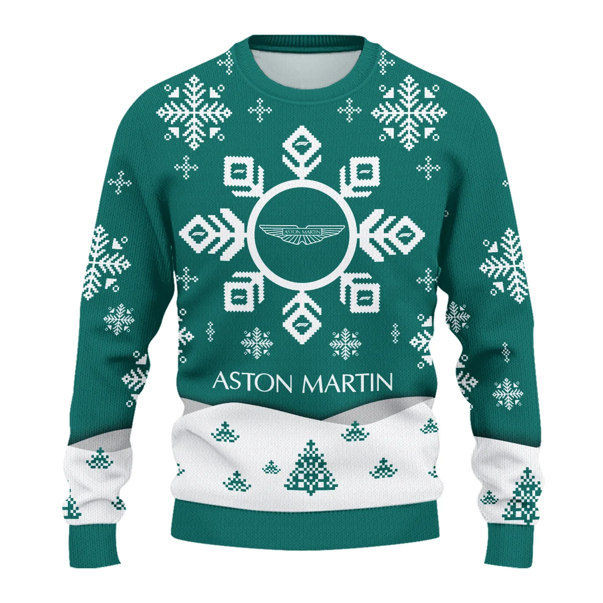 Xmas Pattern Aston Martin Formula 1 - Ugly Sweater BLVAF1220925A26AM - Image 2