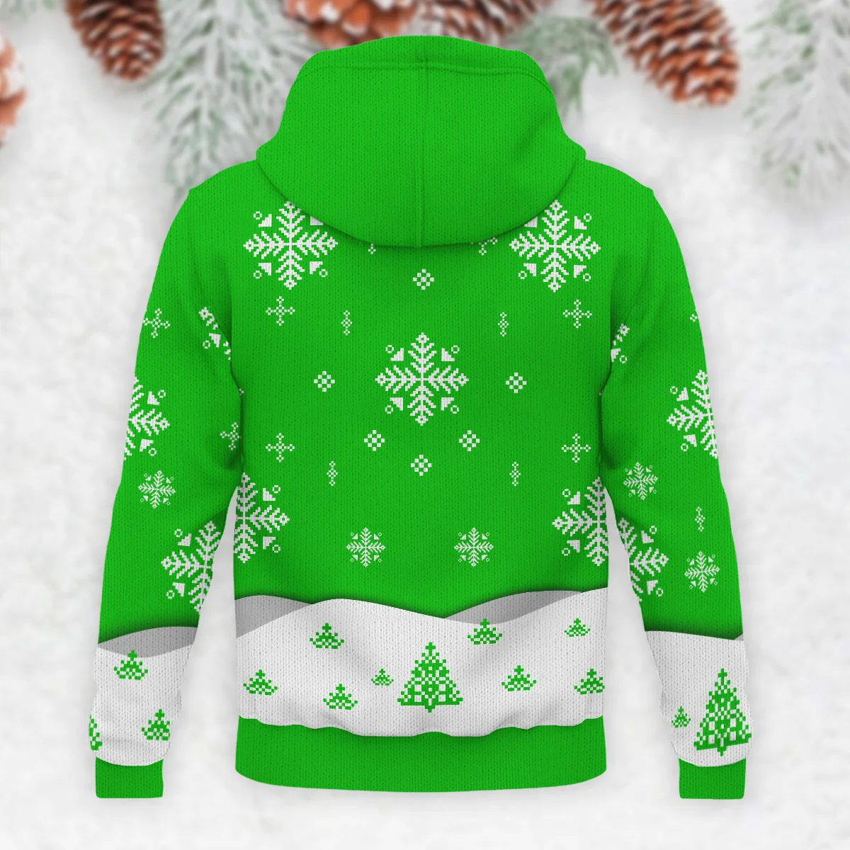 Xmas Pattern Kick Sauber Formula 1 - Knitted Hoodie BLVAF12209250A26KS - Image 3