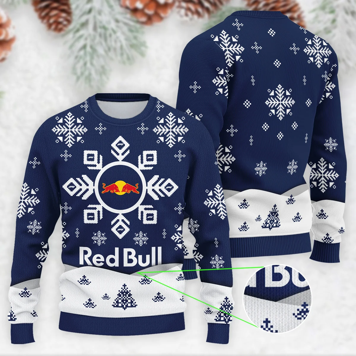 Xmas Pattern Red Bull Racing Formula 1 - Ugly Sweater BLVAF1220925A26RBR