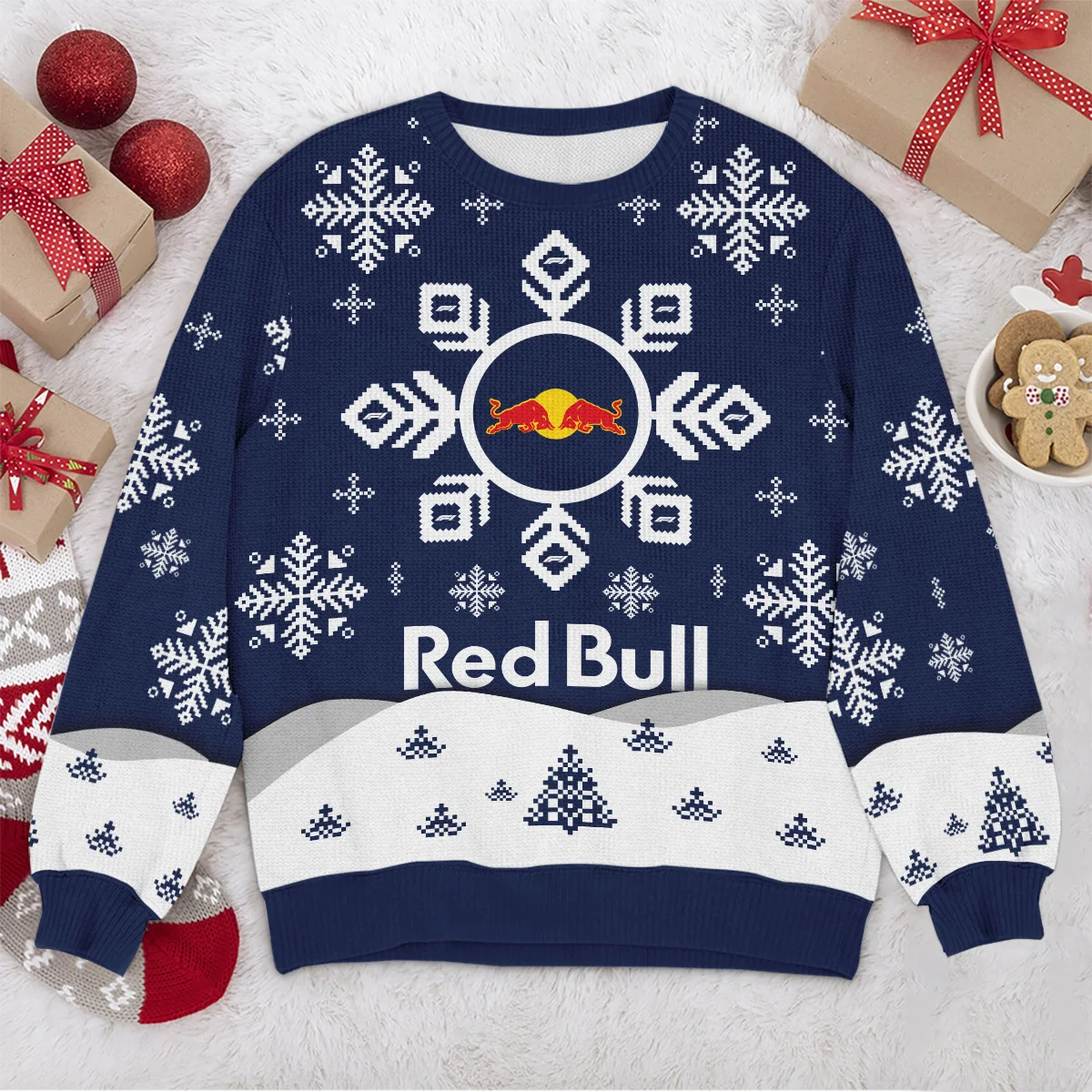 Xmas Pattern Red Bull Racing Formula 1 - Ugly Sweater BLVAF1220925A26RBR - Image 4