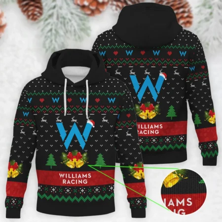 Xmas Pattern Williams Formula 1 - Knitted Hoodie BLVAF12209250A29WIL - Race Day Design