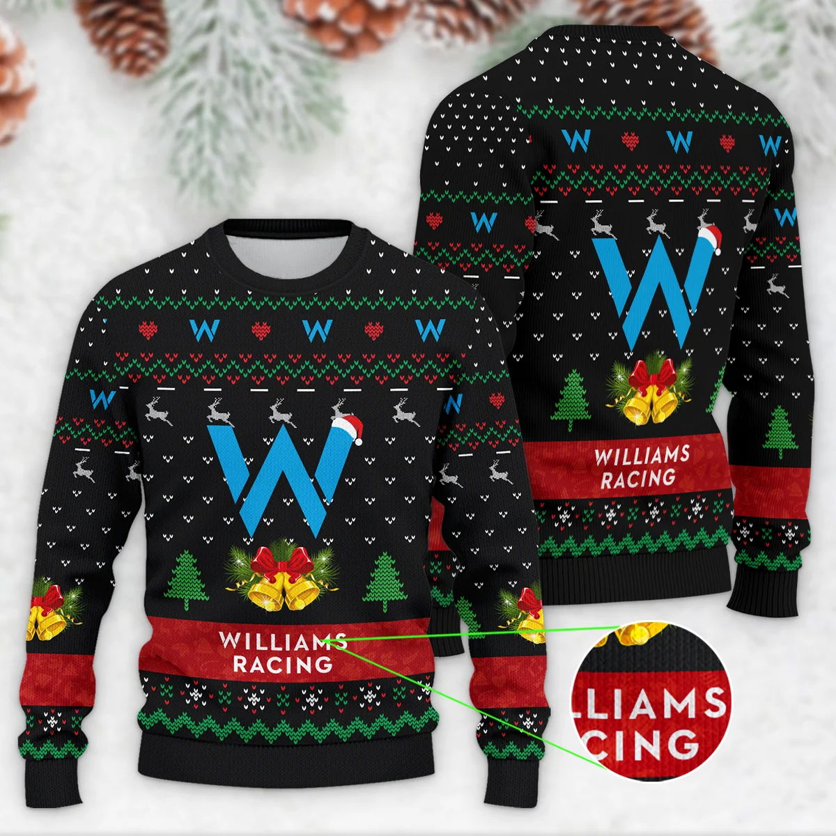 Xmas Pattern Williams Formula 1 - Ugly Sweater BLVAF1220925A29WIL