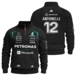 2026 Kimi Antonelli Mercedes F1 Teamwear Sweatshirt Zipper BLKA29326A1SHZ - Black - Trackside Outfit