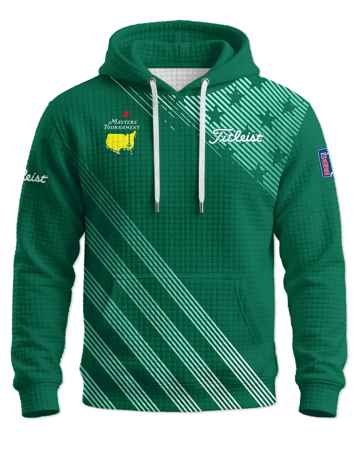 Masters Tournament Titleist Hoodie Quilted Waffle All Over Prints - Gift for Golf Fans QTMT010426A2TL-HQW - Image 2