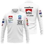 1980 WDC Alan Jones Williams F1 Long Polo Shirt BLAJ5426A2LPL - Race Day Design