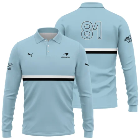OP81 Oscar Piastri Puma McLaren - Long Polo Shirt BLOP28326A1LPL - F1 Fan Gear