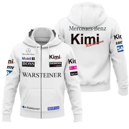 2005 Kimi Raikkonen Racing Suit McLaren F1 Zipper Hoodie Unisex Motorsport Apparel BLVAKR191125A3ZHD