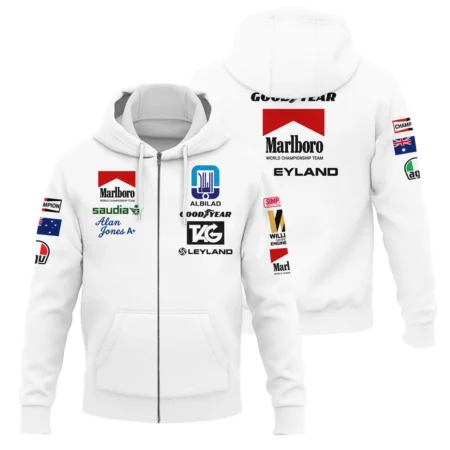 1980 WDC Alan Jones Williams F1 Zipper Hoodie BLAJ5426A2ZHD - Formula Racing Apparel