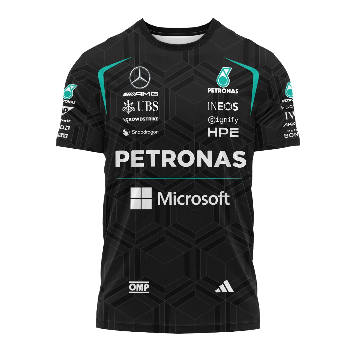 2026 Kimi Antonelli Mercedes F1 Teamwear T-Shirt BLKA29326A1TS - Black - Image 2