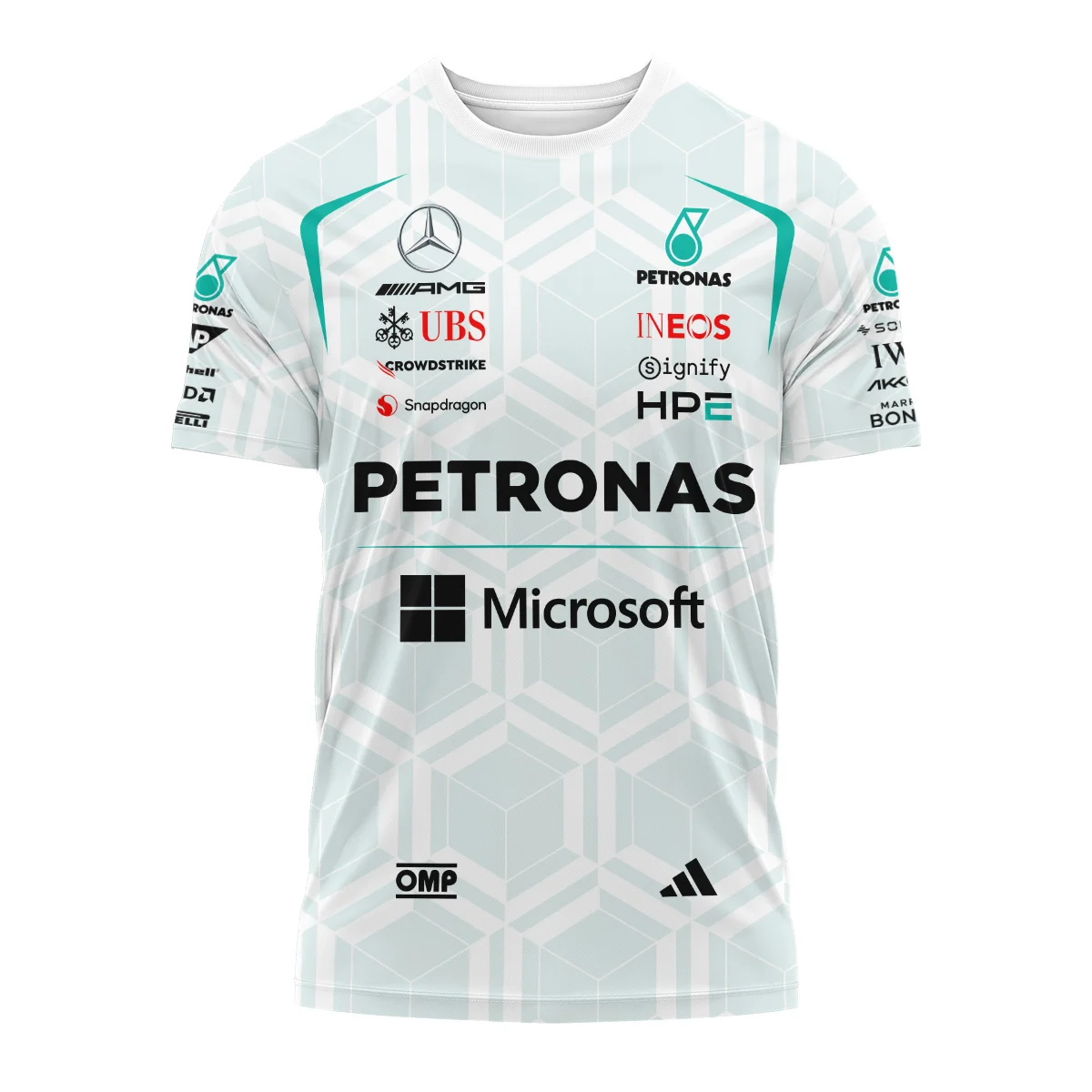 2026 Kimi Antonelli Mercedes F1 Teamwear T-Shirt BLKA29326A2TS - White - Pit Lane Clothing - Image 2