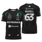 2026 George Russell Mercedes F1 Teamwear T-Shirt BLGR30326A1TS - Black - F1 Fan Gear