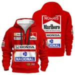 From 1988 to 2026 Lando Norris McLaren F1 Golden Era Hoodie Half Zip BLNR3426A1HDF - Motorsport Lifestyle Wear