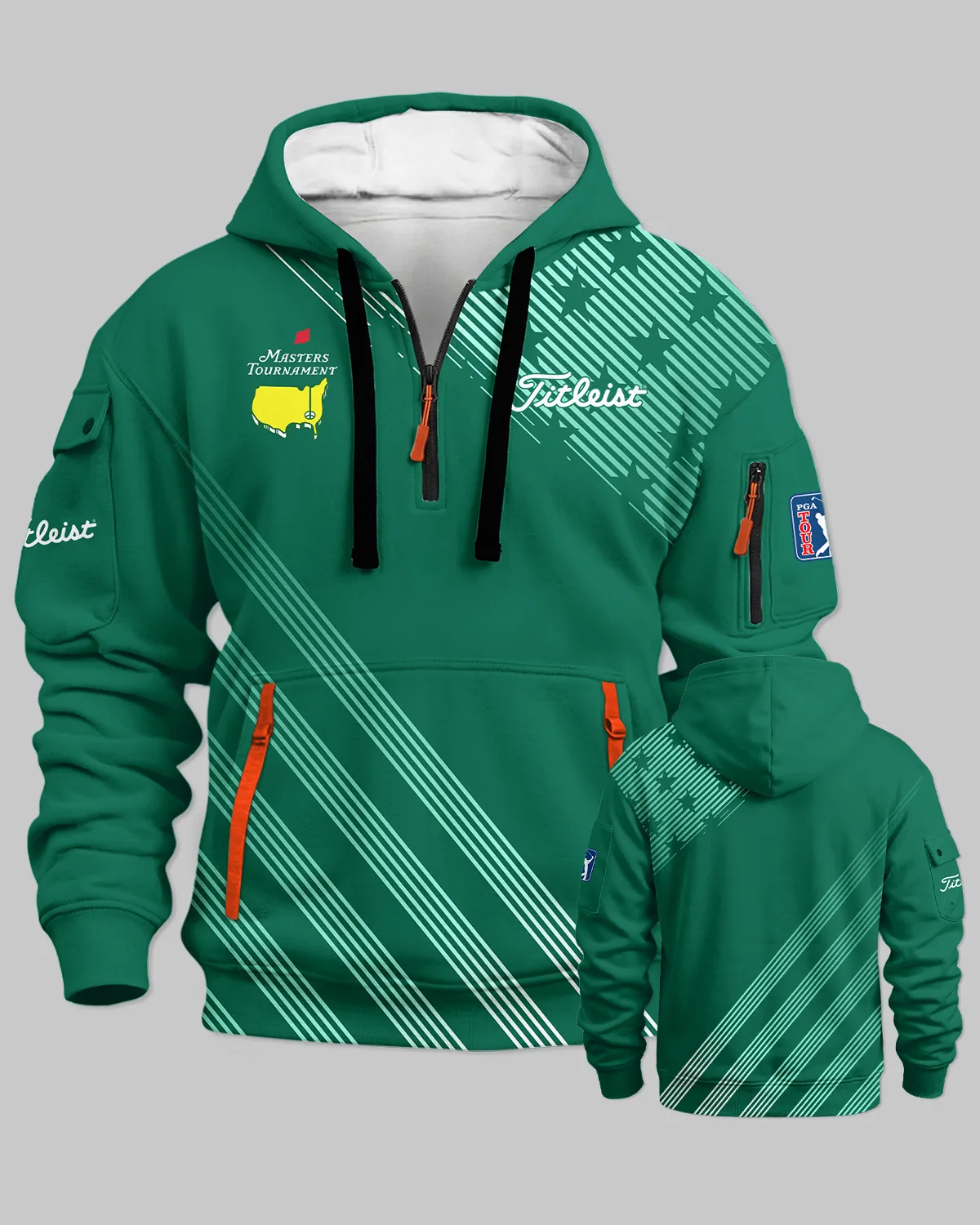 Masters Tournament Titleist Hoodie Half Zipper All Over Prints - Gift for Golf Fans QTMT010426A2TL-HDF