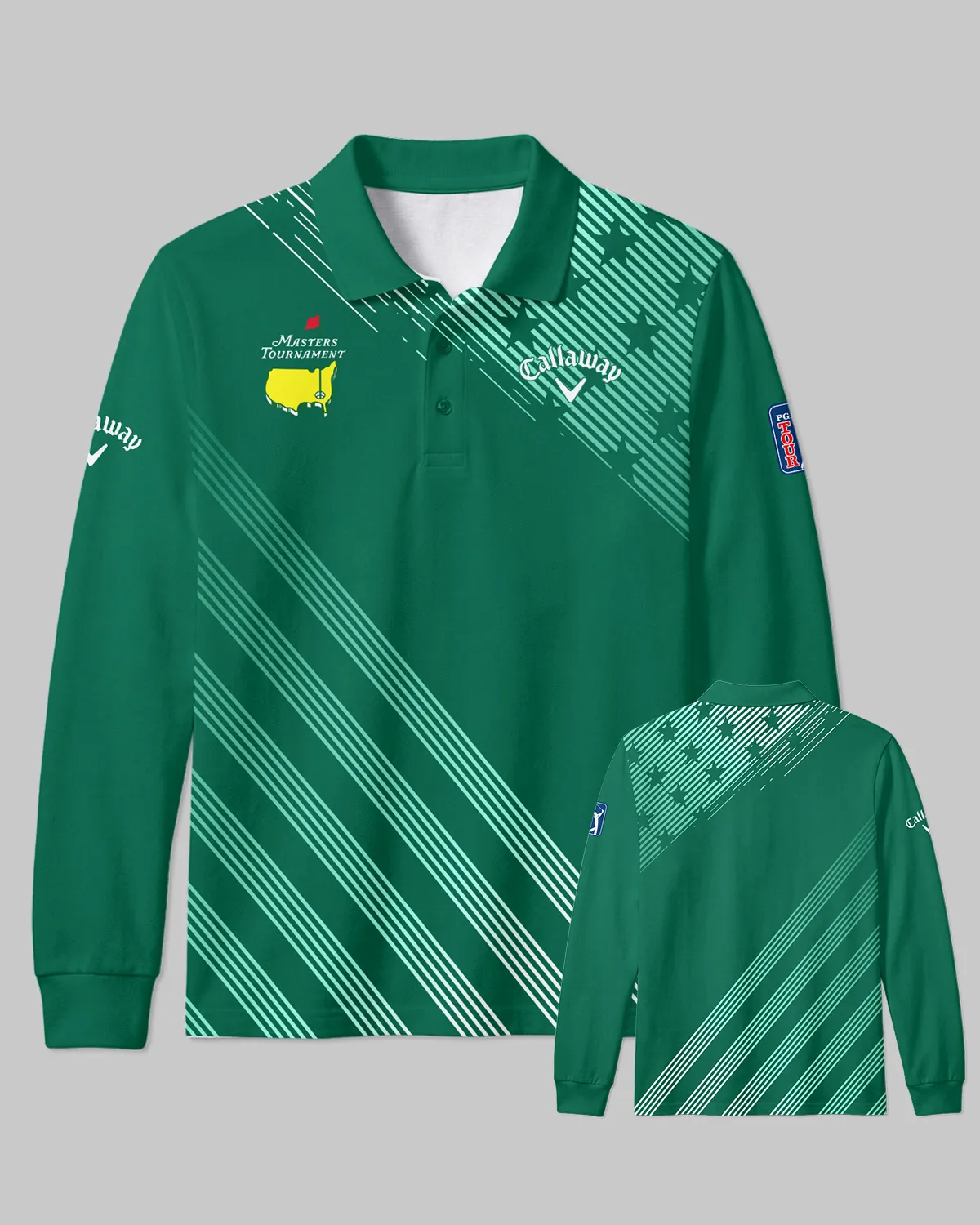 Callaway Masters Tournament Long Polo All Over Prints - Gift for Golf Fans QTMT010426A2CLW-LPL