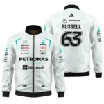 2026 George Russell Mercedes F1 Teamwear Bomber BLGR30326A2BB - White