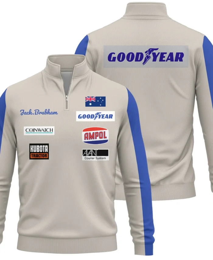 1970 Jack Brabham race suit Quarter-Zip Sweatshirt BLVAJB070725A01QZS