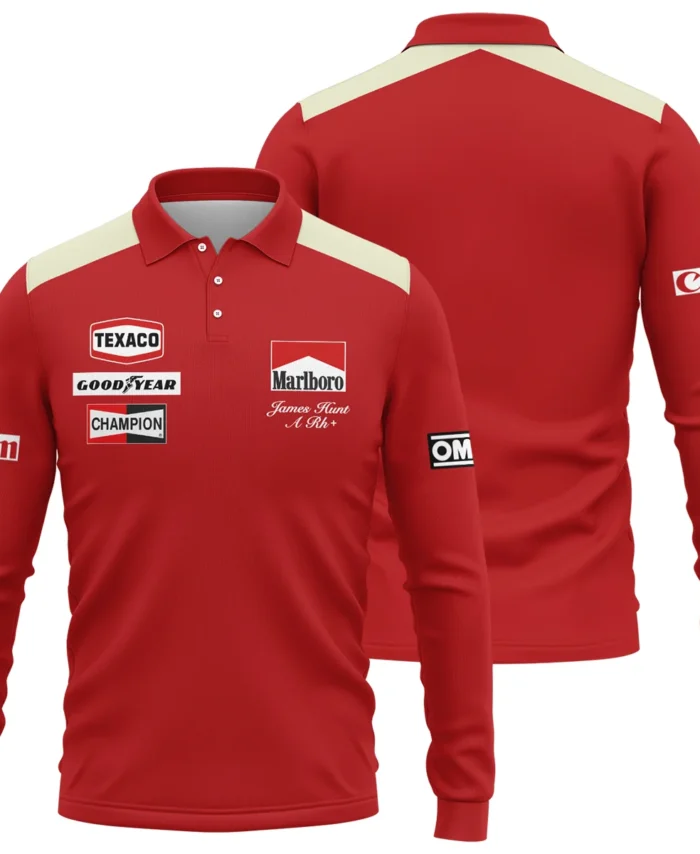 1976 James Hunt Racing Suit McLaren F1 Long Polo Shirt BLVAJHR130825A3LPL