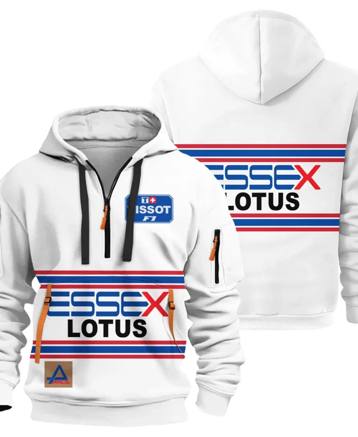 1980 Nigel Mansell Racing Suit Lotus F1 Hoodie Half Zipper BLNM29725A2HDF